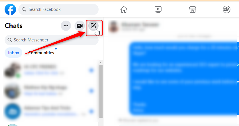 How to send a facebook DM