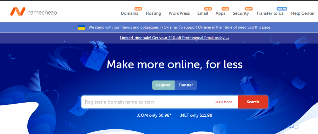 Namecheap is another popular domain registrar offering affordable domain names and reliable customer support.